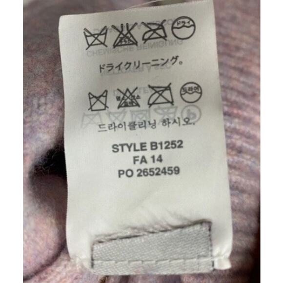 J. Crew Pink & Purple Marbled Lambswool Side Zip Sweater Size Small - Picture 9 of 9